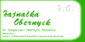 hajnalka obernyik business card